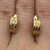 Embossed Curved Hoop Earrings 9ct 9k Yellow Gold