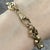 Stars & Bars Belcher Engraved Chunky Bracelet 9ct 9k Yellow Gold - 8" Inches