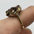 Garnet Daisy Flower Ornate Baroque Cluster Ring 9ct 9k Yellow Gold - Size N