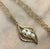 Pearl Trilogy Seashell Pendant Cable Chain Necklace 9ct 9k Yellow Gold - 16"