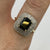 Sapphire & Diamond Halo Ring 9ct 9k Yellow Gold - Size P