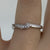 Diamond Wave Style Ring 9ct 9k White Gold - Size K