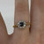 Diamond & Sapphire Daisy Flower Ring 18ct 18k Yellow Gold - Size O