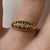 Antique Old Cut Diamond Boat Ring 18ct 18K Yellow Gold - Size M