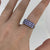 Tanzanite Cluster Ring 9ct 9K White Gold - Size Q