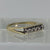 Retro Diamond 5 Stone Square Shoulder Ring 18ct 18k Yellow Gold - Size K