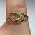 Double Intertwined Heart Rope Twist Split Shank Ring 9ct 9k Yellow Gold - Size H