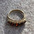 Garnet Five Stone Ring 9ct 9k Yellow Gold - Size O