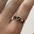 Unique Garnet Solitaire Bezel Set Two Tone Ring 9ct 9K White Gold - Size O