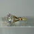 Solitaire 4ct CZ Split Shoulder Ring 9ct 9k Yellow Gold - Size O