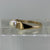 Retro Pearl Flat Embossed Shoulder Ring 9ct 9k Yellow Gold  - Size L