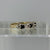 Sapphire & Diamond Foliate Design Ring 9ct 9k Yellow Gold - Size K