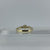 Opal & Baguette Cubic Zirconia Ring 9ct 9K Yellow Gold - Size Q