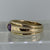 Amethyst Flush Set Band Ring 9ct 9k Yellow Gold - Size M