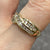 CZ Channel Set Twist Crossover Ring 9ct 9k Yellow Gold - Size O