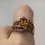 Citrine, Fire Opal, Spessartite Garnet, Diamond Ring 9ct 9k Yellow Gold - Size S