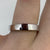 Garnet Solitaire Square Cut Band Ring 9ct 9K White Gold - Size N