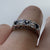 Sapphire & Diamond .12ct Ring 18ct 18k White Gold - Size J 1/2