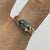 Blue Topaz Bezel Set Band Ring 9ct 9k Yellow Gold - Size Q