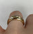 Diamond Flush Set Two Tone Wave Ring 9ct 9k Yellow Gold  - Size K 1/2