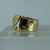 Diamond 0.05ct Chunky Lightening Bolt Ring 18ct 18k Yellow Gold  - Size L 1/2