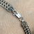 Double Curb Chain Bracelet 9ct 9k White Gold - 7" Inches