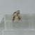 Illusion Cross Two Tone Textured Stud Earrings 9ct 9k Yellow Gold