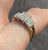 Diamond .25ct Square Trilogy Cluster Ring 9ct 9k Yellow Gold - Size N