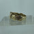 Belt Buckle Bark Finish Twist Ring 9ct 9k Yellow Gold  - Size V