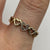 Clogau Diamond Hearts Cut Out Band Ring 9ct 9k Yellow Rose Gold - Size R