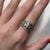 Diamond Two Tone Gold Patterned Ring 9ct 9k Yellow Gold - Size P