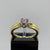 Retro Unique Diamond .15ct Solitaire Ring 18ct 18k Yellow Gold - Size L