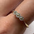 Old Cut Light Yellow Diamond Trilogy Ring 18ct 18k Yellow Gold - Size P