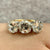 White Spinel 4ct Trilogy Heirloom Ring 18ct 18k Yellow Gold - Size O