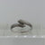 Diamond Trilogy Bypass Twist Ring 9ct 9K White Gold - Size N