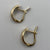 Embossed Curved Hoop Earrings 9ct 9k Yellow Gold