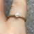 Pearl & CZ Dainty Ring 9ct 9k Yellow Gold  - Size N 1/2