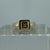 Citrine Square Cut Bezel Set Ring 14ct 14k Rose Gold  - Size O