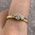 Diamond Bezel Set Trilogy Ring 9ct 9k Yellow Gold - Size P