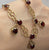 Fancy Filigree Garnet Dress Chain Necklace 9ct 9k Yellow Gold - 16" Inches