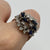 Diamond & Sapphire Ornate Cluster Ring 18ct 18k White Gold - Size P