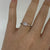 Diamond .30ct Princess Cut Cluster Engagement Ring 18ct White Gold - Size K 1/2