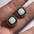 Opal Black White Gemstone Cushion Cut Halo Stud Earrings 9ct 9k Yellow Gold