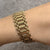 Fancy Tapered Watch Link Style Texture Detail Bracelet 9k 9ct Yellow Gold - 7.5"