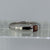 Square Cut Garnet Solitaire Ring 9ct 9K White Gold - Size R