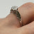 Diamond Illusion Set Textured Cathedral Ring 18ct 18k White Gold - Size L 1/2