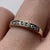 Half Eternity Channel Set Cubic Zirconia Ring 9ct 9k Yellow Gold  - Size M