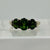 Diopside Trilogy Diamond Accent Ring 9ct 9k Yellow Gold - Size M