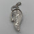 CZ Leaf Pendant 18ct 18k White Gold