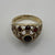 Garnet Filigree Cluster Band Ring 9ct 9k Yellow Gold - Size N